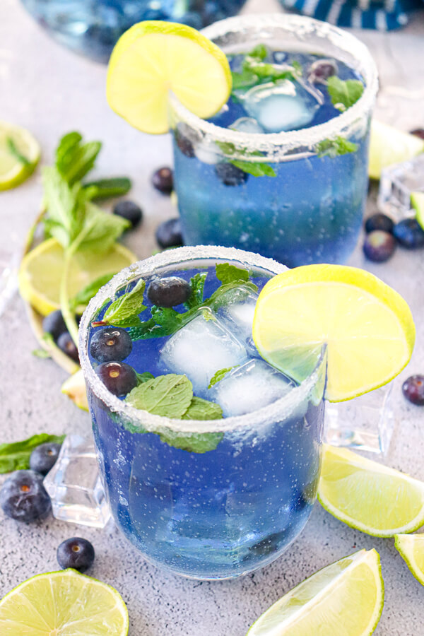 Blueberry Mojito Mocktail