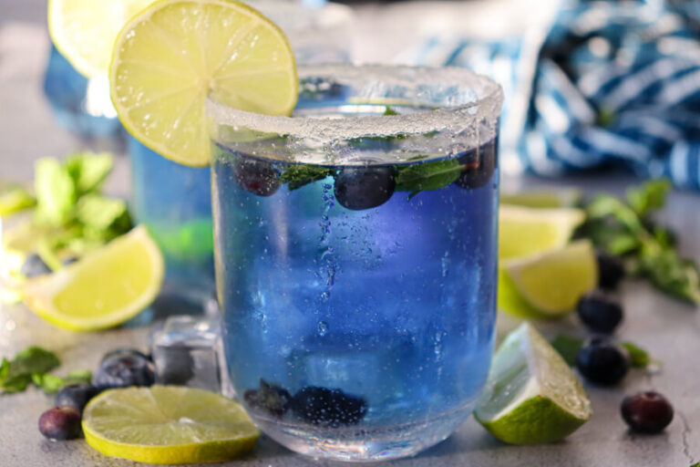 Non-Alcoholic Blueberry Mojito