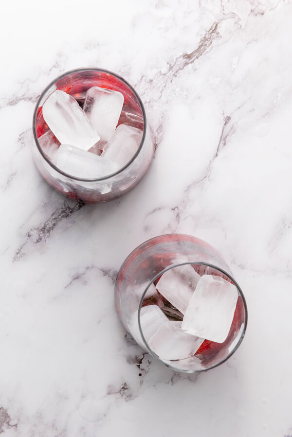 Adding ice cubes