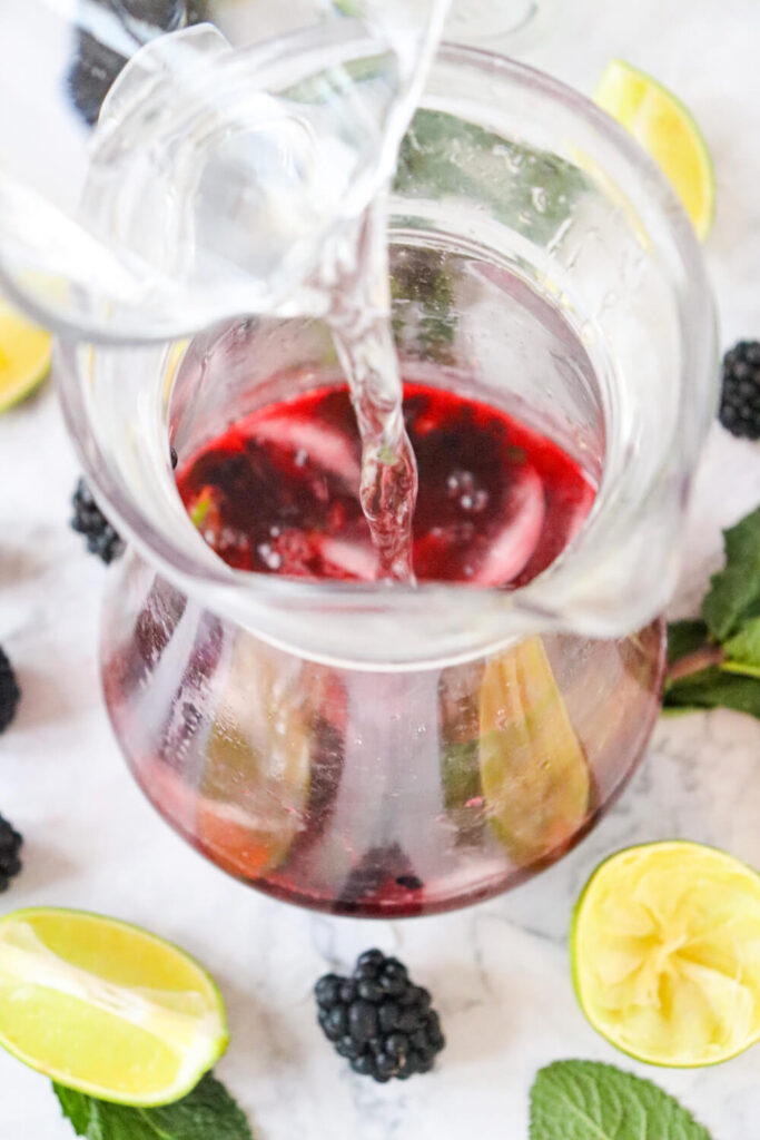 Adding sparkling water