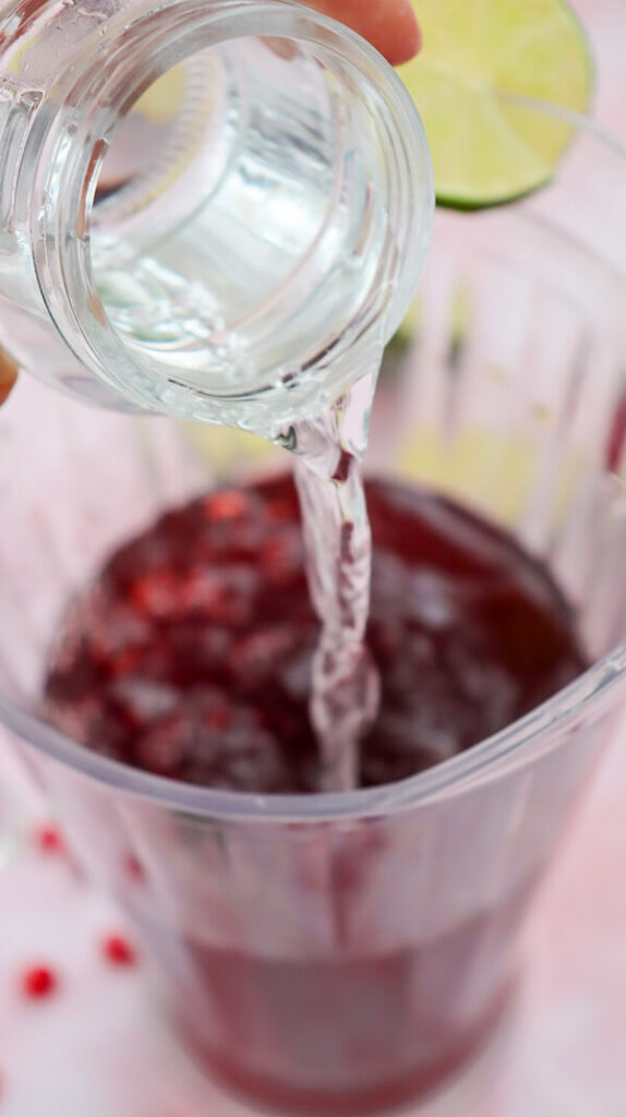 Adding soda water