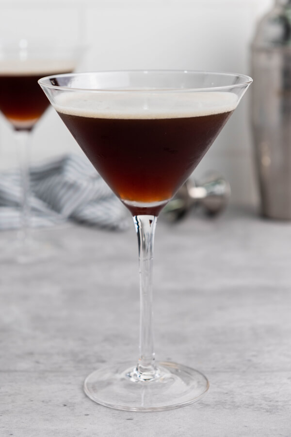 Coffee liqueur martini