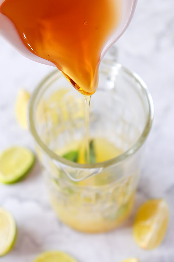 Adding agave syrup