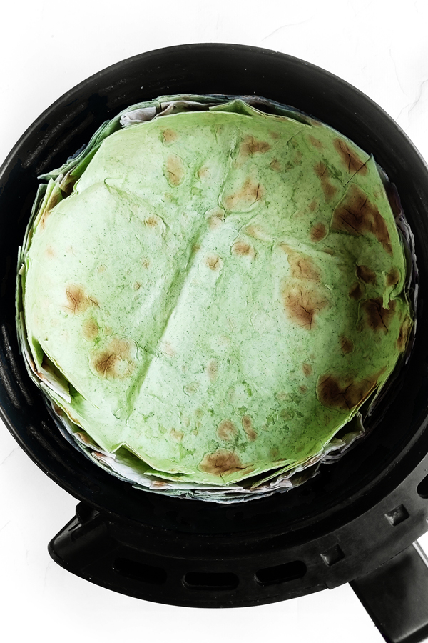 Air frying tortilla bowl