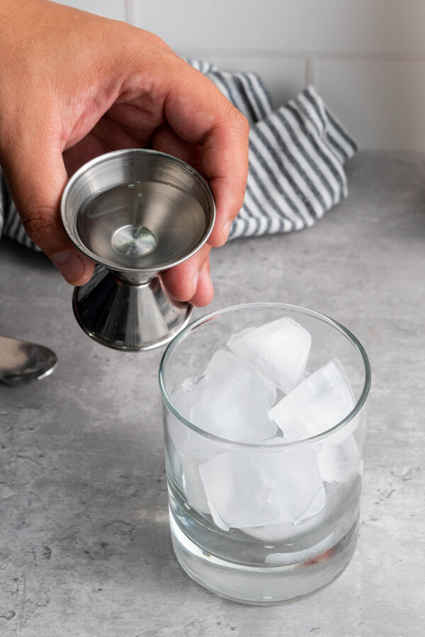 Pouring vodka