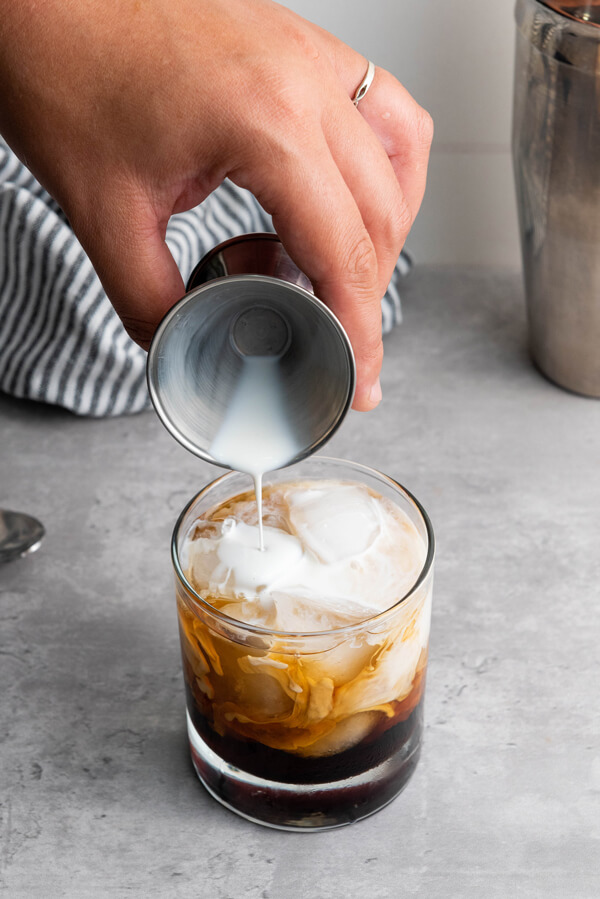 Pouring heavy cream