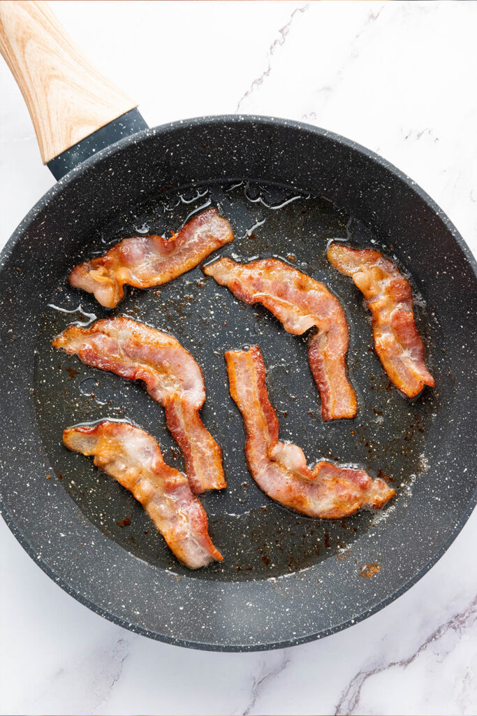 Frying bacon