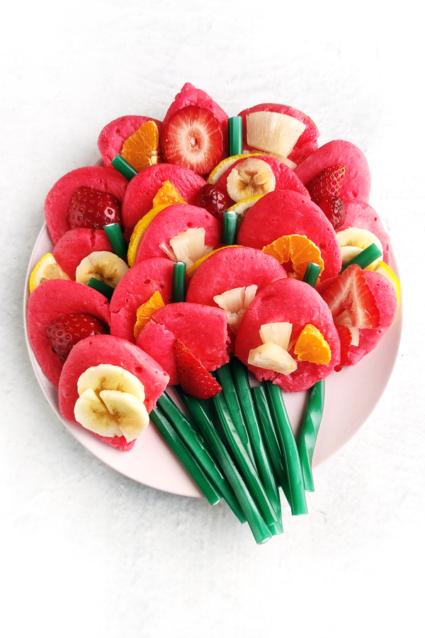 Using licorice strips as stems
