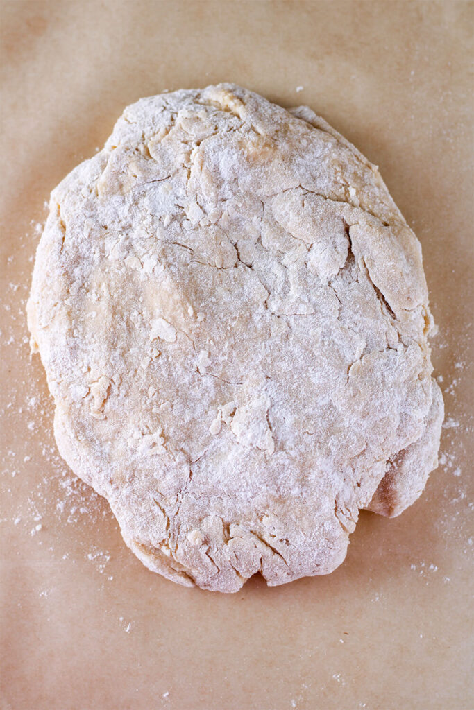 Letting the rounded dough rise