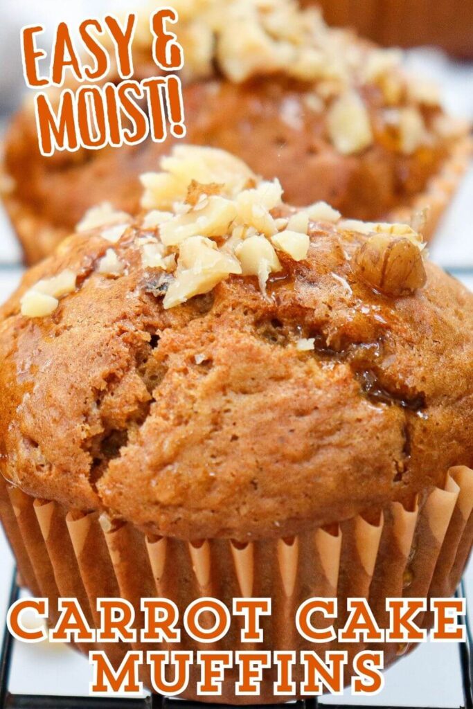 Easy & Moist Carrot Cake Muffins