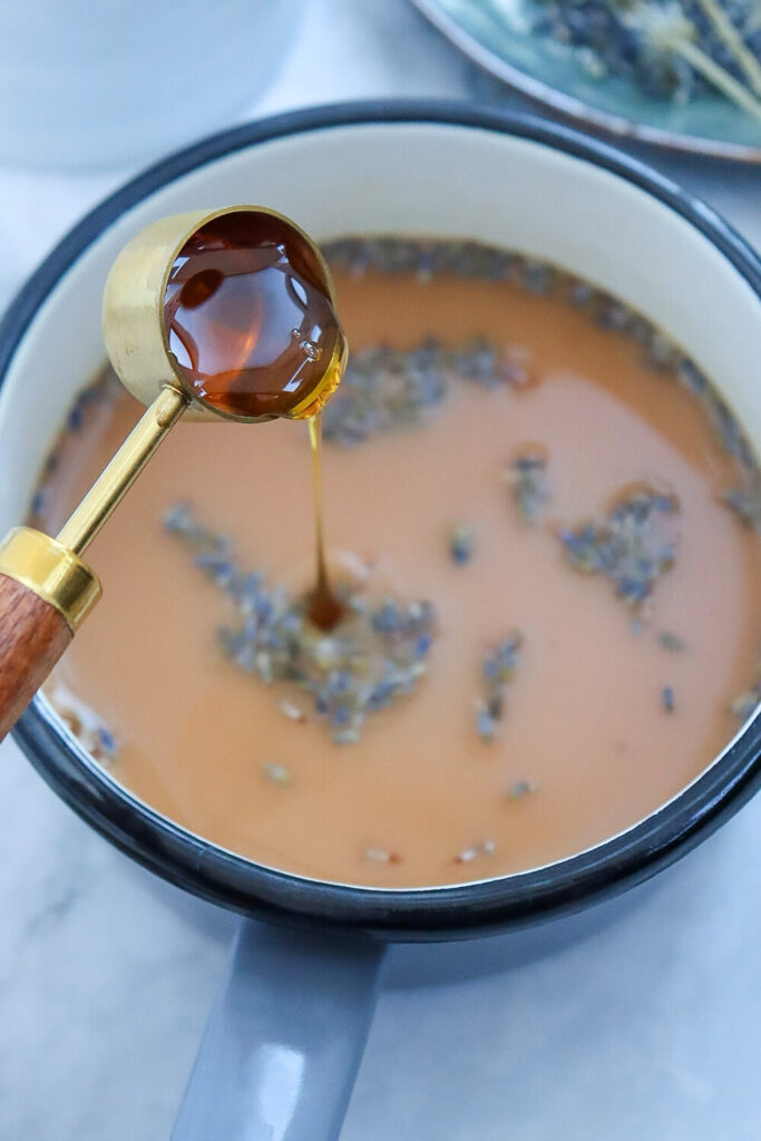 Adding honey 