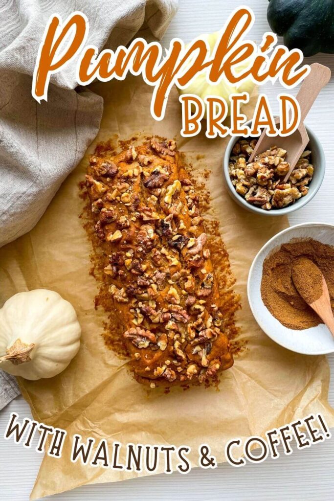 Pumpkin Bread With Walnuts and Coffee