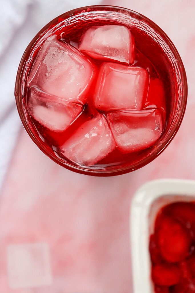 Adding ice cubes