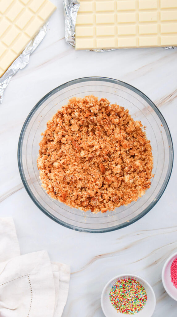 Crumbled cake